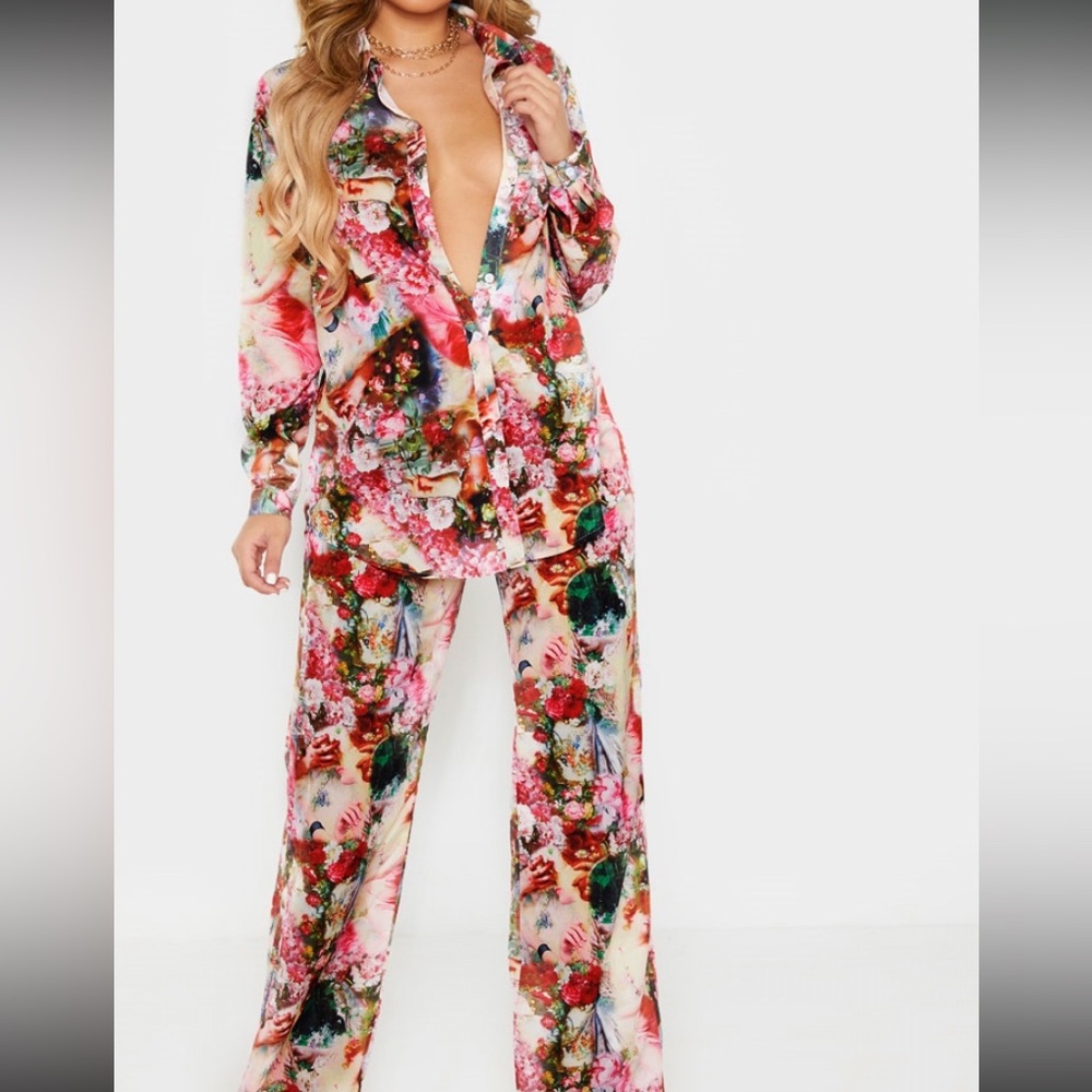 NWT PLT floral pants set